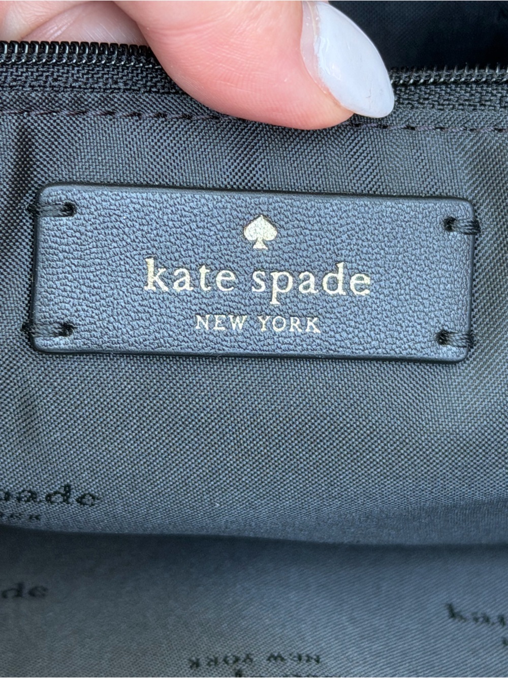 Kate Spade NWOT Large Navy Triple Compartment Carry-all Patterned Tote Fits PC - Picture 13 of 14